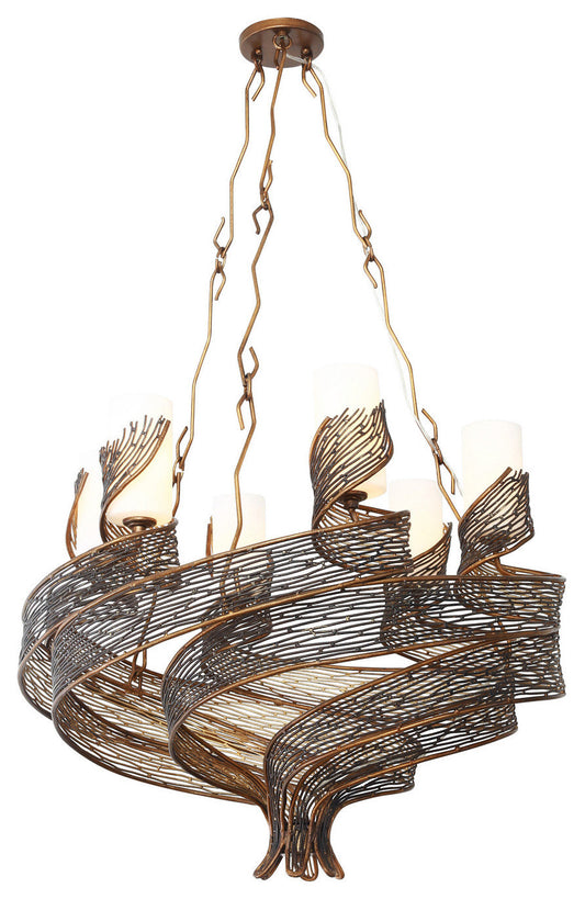 Varaluz 240C06HO 6-Light Chandelier Flow Hammered OreBy Varaluz