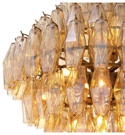 Diamond Amber Glass Chandelier | Eichholtz Benini, LargeBy OROA - Furniture
