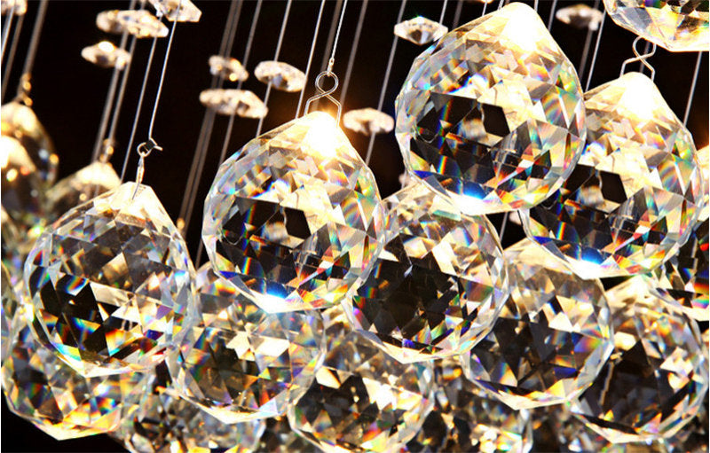 Agropoli | Luxury Rectangle LED Crystal Lamp for Dining Room, L47.2xw9.8xh39.4", Cool LightBy Miron Demid LLC