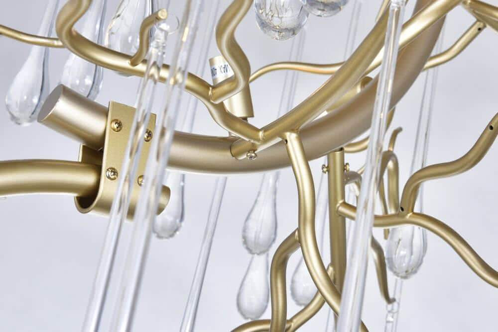 Chandelier - crystal7421par, Gold Leaf, SmallBy Crystallo Lighting