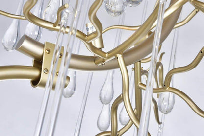 Chandelier - crystal7421par, Gold Leaf, SmallBy Crystallo Lighting