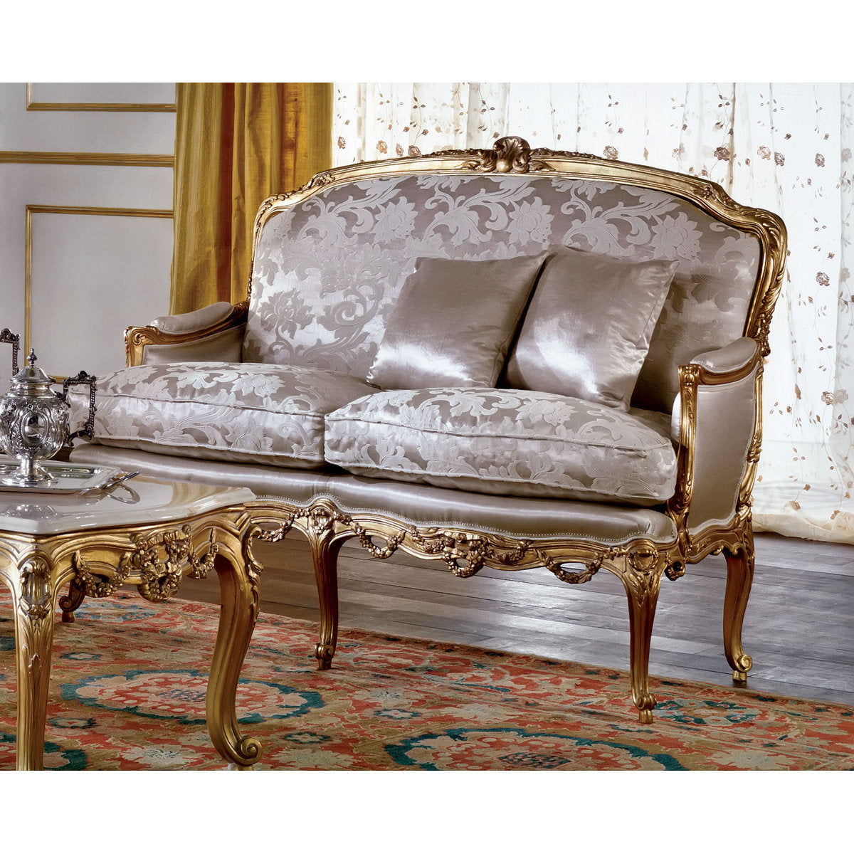 61" Recessed Arm Loveseat