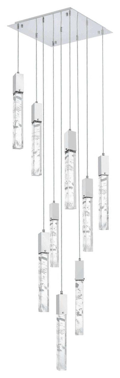 Aurora 9 Light Pendant, ChromeBy Elegant Furniture & Lighting
