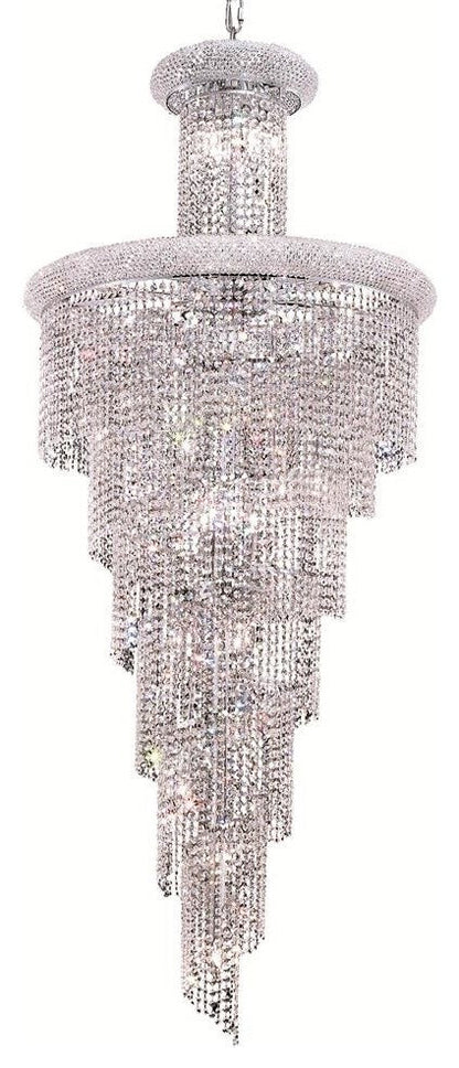 1800 Spiral Collection Large Hanging Fixture, Royal CutBy Elegant Furniture & Lighting