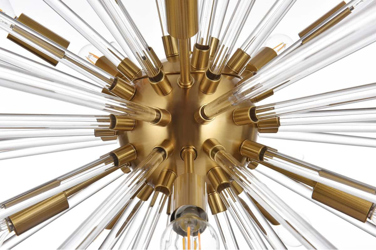 Elegant Lighting 46" Three Tiers Crystal Starburst ChandelierBy Elegant Furniture & Lighting