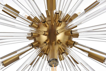 Elegant Lighting 46" Three Tiers Crystal Starburst ChandelierBy Elegant Furniture & Lighting