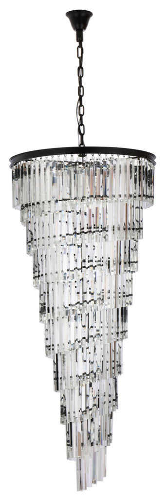 Elegant Lighting Sydney 30" Spiral Crystal ChandelierBy Elegant Furniture & Lighting
