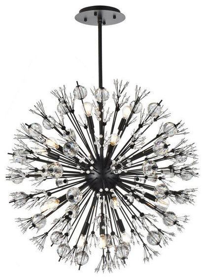 Elegant Lighting 2500D32 Vera 18 Light 32"W Crystal Sputnik - BlackBy Elegant Furniture & Lighting