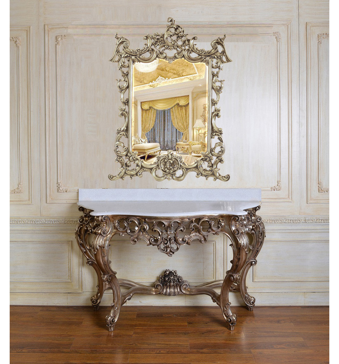 62'' W Marble Console Table