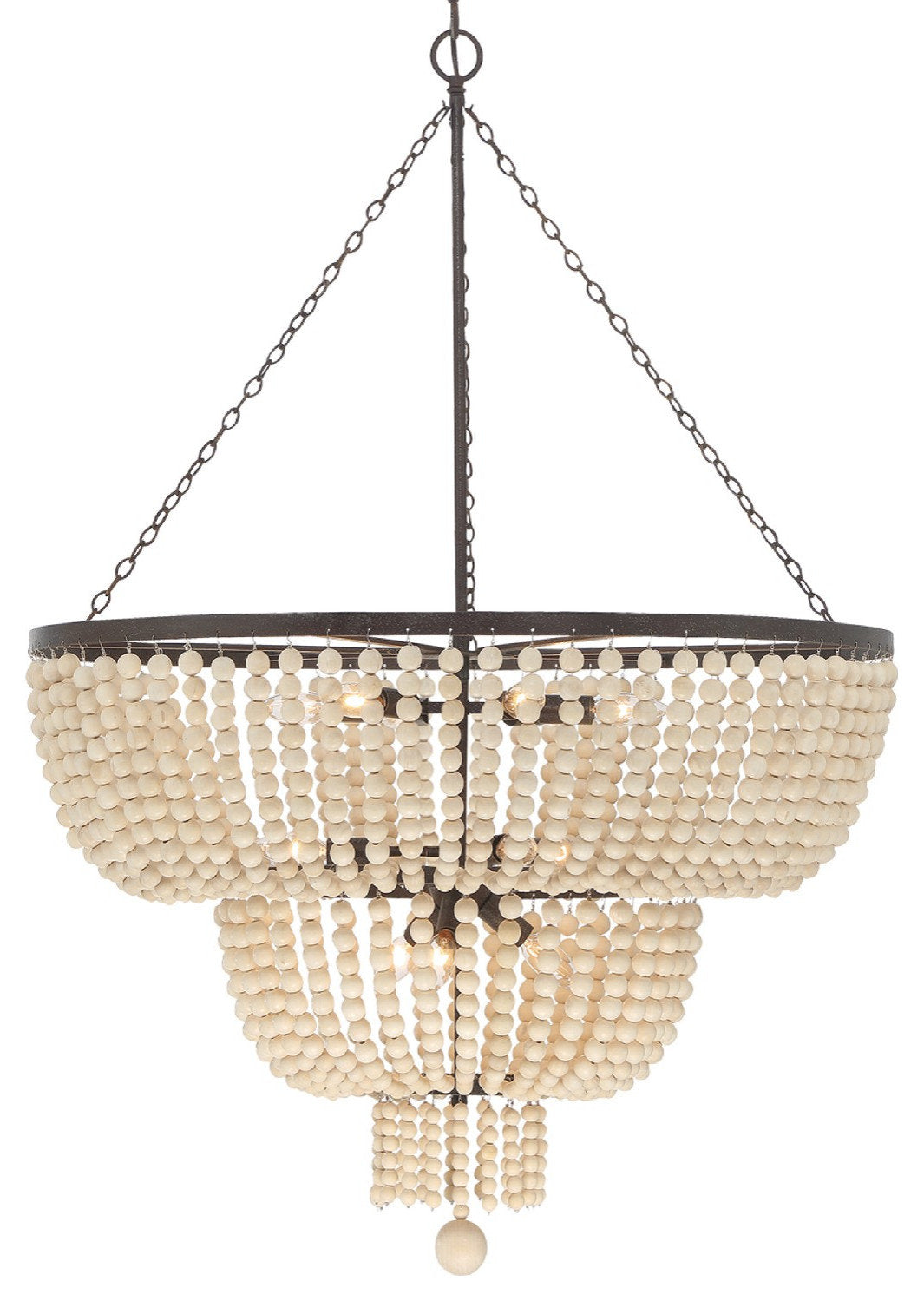 CRYSTORAMA 612-FB Rylee 12 Light Forged Bronze ChandelierBy Crystorama Lighting