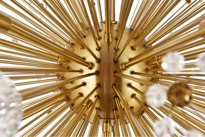 Elegant Lighting 2500D44SG Vera 44 inch crystal starburst round pendant in goldBy Elegant Furniture & Lighting