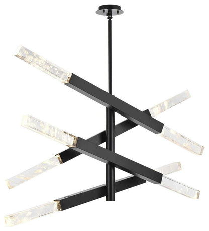 Ari 8 Light Pendant, BlackBy Elegant Furniture & Lighting