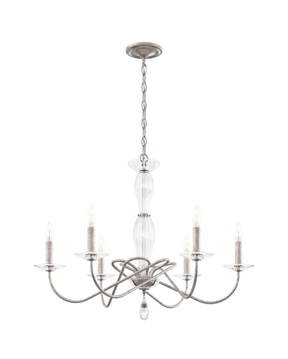 Schonbek Vx1006N-48H 6 Light Crystal Chandelier, Antique SilverBy Schonbek