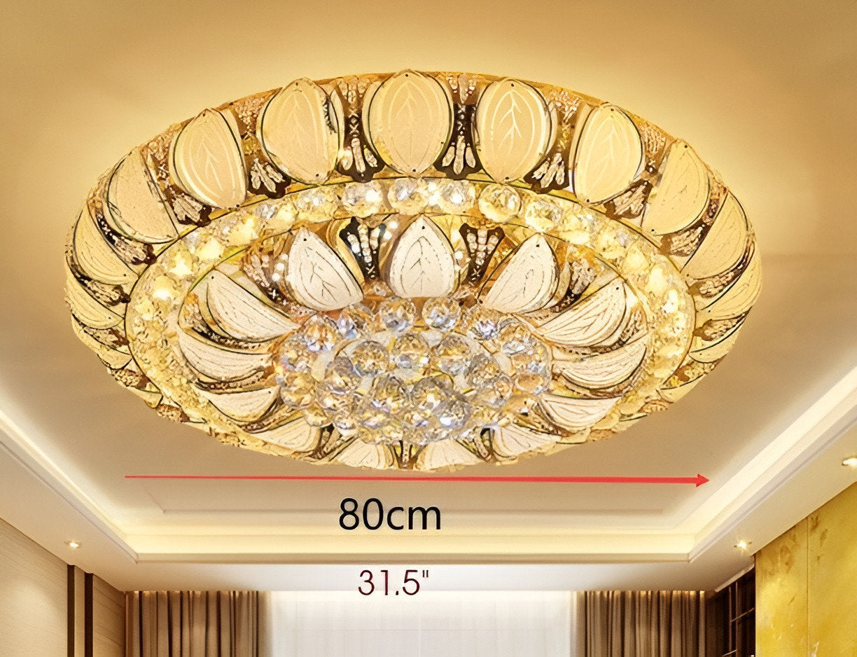 Acerenza | Luxury Modern Crystal LED Chandelier, Dia31.4xh9.8", Warm LightBy Miron Demid LLC
