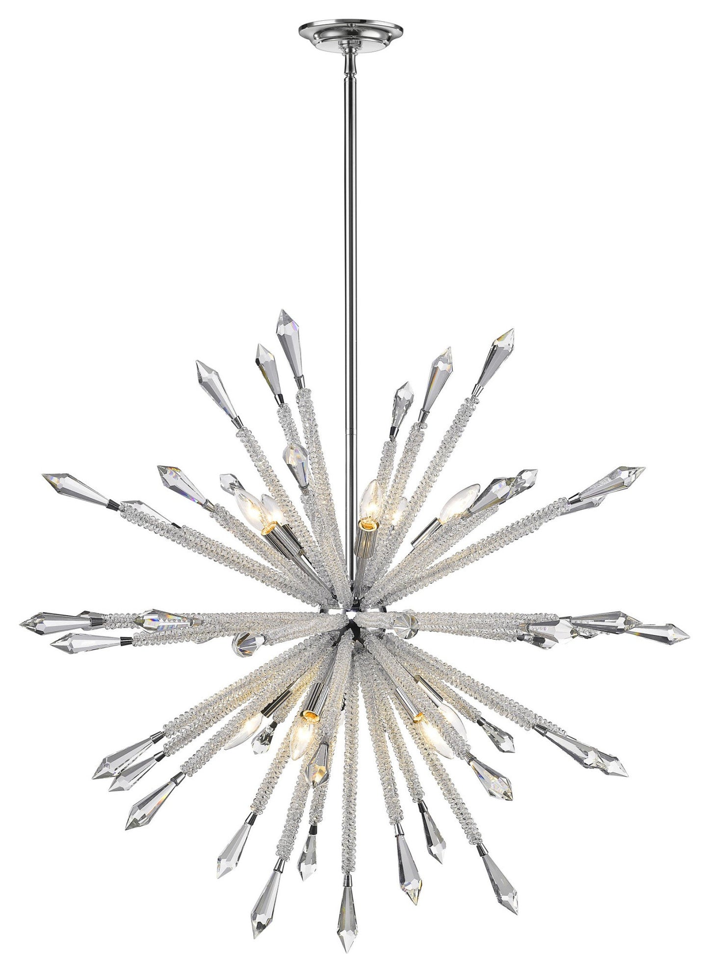 Z-Lite 4002-10 Soleia 10 Light 37"W Crystal Sputnik Chandelier - ChromeBy Z-LIte