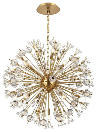 Vera 18 Light Pendant, Satin GoldBy Elegant Furniture & Lighting