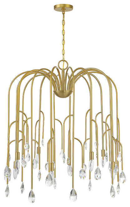 Anholt 8-Light Chandelier, Noble BrassBy Savoy House