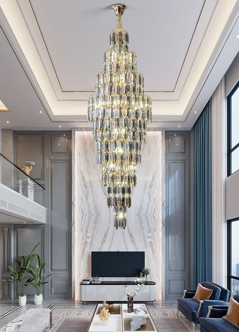 Saint-Cezaire-sur-Siagne | Stunning Large Crystal Chandelier, Dia23.6"By Miron Demid LLC