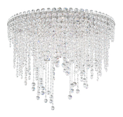 Chantant 6-Light Close to Ceiling in Stainless Steel With Clear Heritage CrystalBy Schonbek