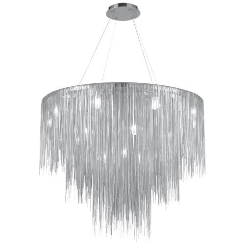 Fountain Blvd. Polished Nickel 18-Light Chandelier