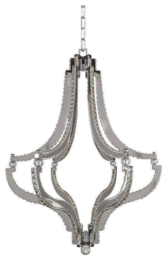 Allegri Cambria 27" Pendant, Polished Chrome, Firenze ClearBy Allegri Crystal by Kalco Lighting