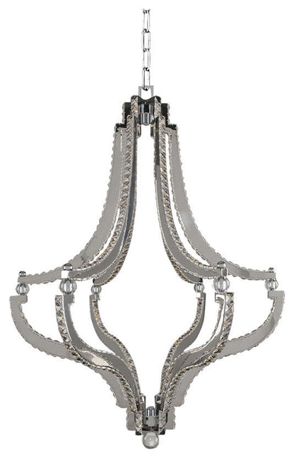 Allegri Cambria 27" Pendant, Polished Chrome, Firenze ClearBy Allegri Crystal by Kalco Lighting