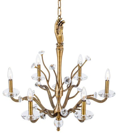 Kalco 517771 Venus 6 Light 26"W Crystal Candle Style Chandelier - HistoricBy KALCO LIGHTING