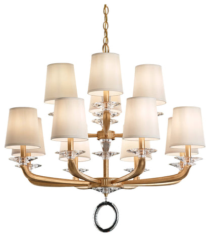 Emilea 12-Light Chandelier, French GoldBy Schonbek
