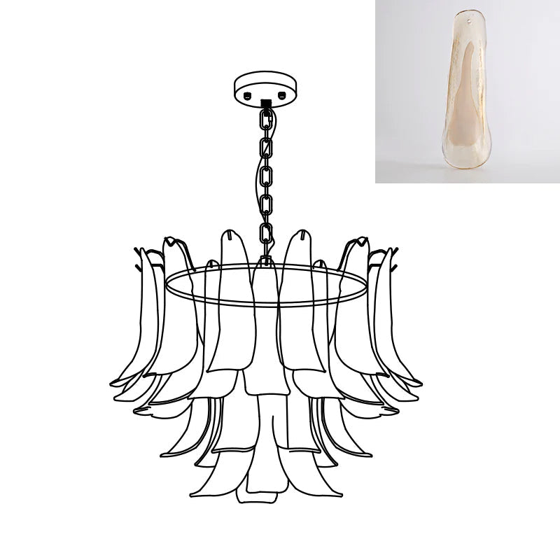 Glass Leaf Chandelier
