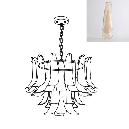 Glass Leaf Chandelier