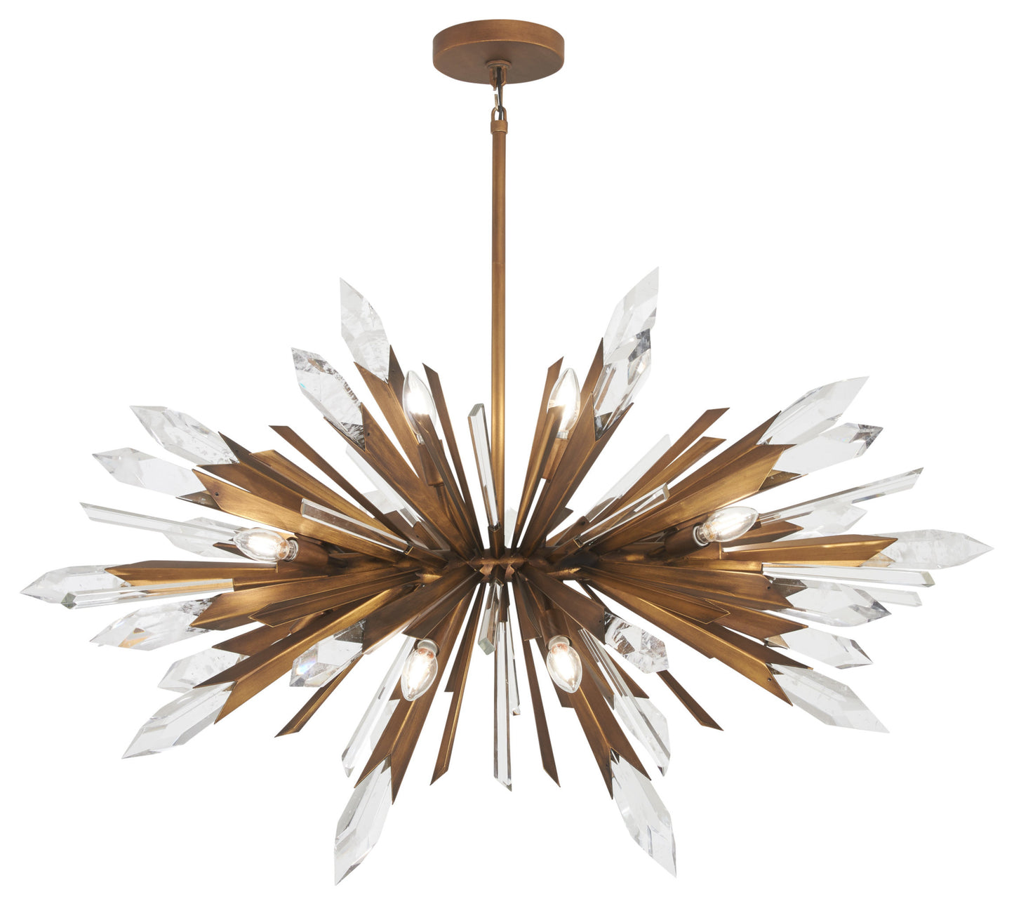 Metropolitan N1948 Elsa 12 Light 42"W Crystal Pendant - Painted GoldBy Minka Aire
