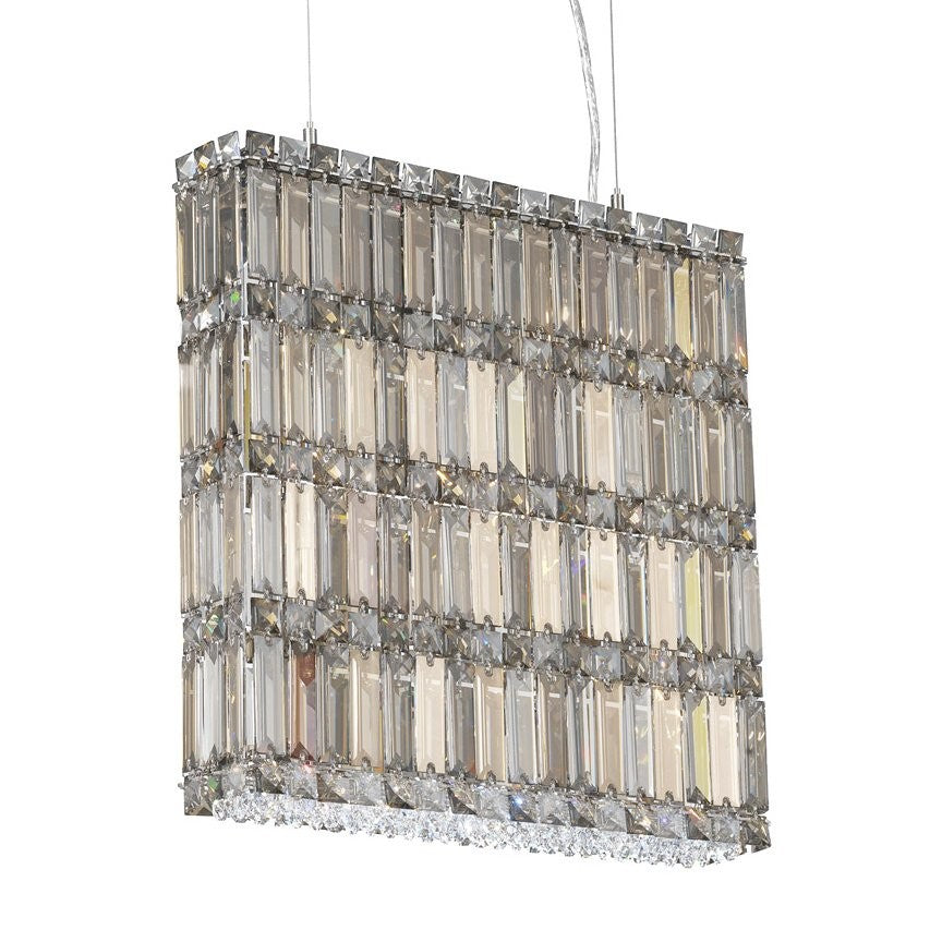 Contemporary Crystal Chandelier in polished chrome finish