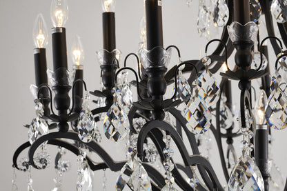 Clear Crystal Chandelier, Sandy BlackBy Design Living