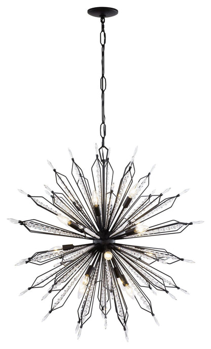 Varaluz 311P16 Orbital 16 Light 36"W Crystal Sputnik Chandelier - Gold DustBy Varaluz