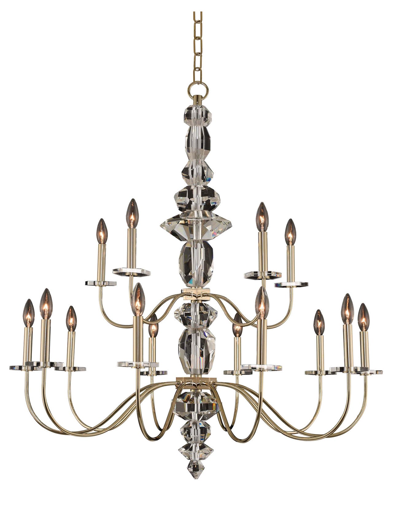 Allegri Crystal, Bolivar 2 Tier ChandelierBy Allegri Crystal by Kalco Lighting