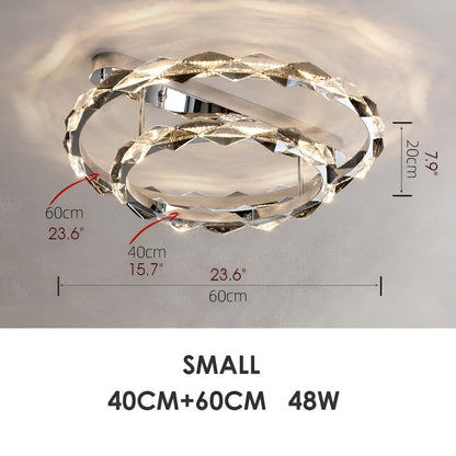 Acquedolci | Luxury Crystal Circular Ceiling Chandelier, 48w SmallBy Miron Demid LLC
