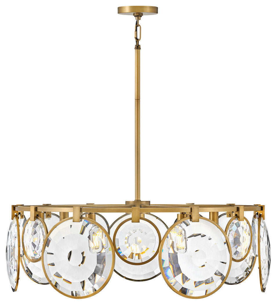 Fredrick Ramond FR31265 Nala 7 Light 31"W Drum Pendant - BlackBy Hinkley