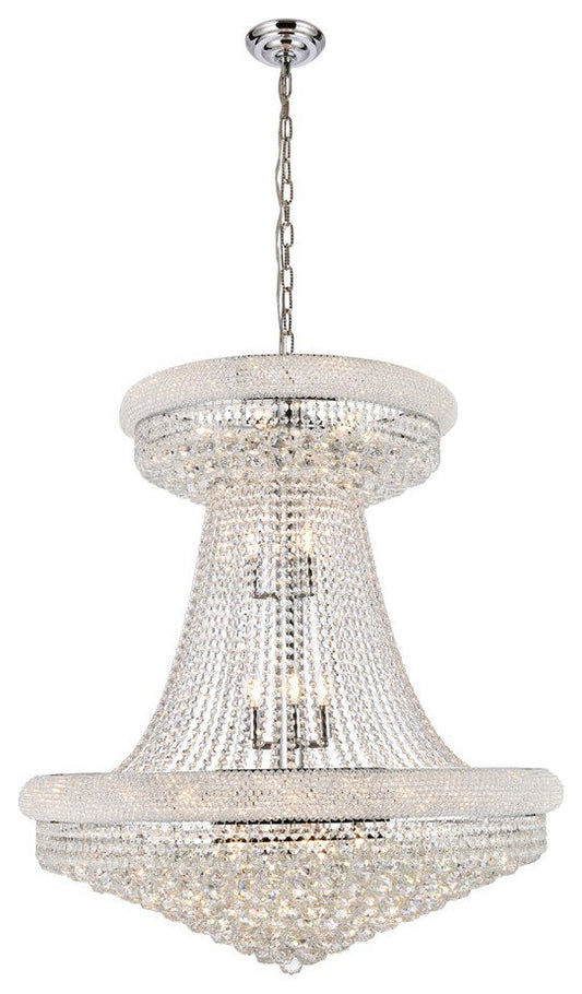 Elegant V1800G36SC/RC Primo 28 Light Chrome Chandelier Clear Royal Cut CrystalBy Elegant Furniture & Lighting