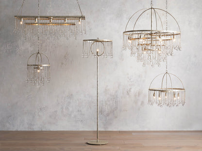 Aubrey Round Chandelier in Silver