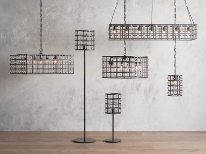 La Cage 8 Light Chandelier in Bronze