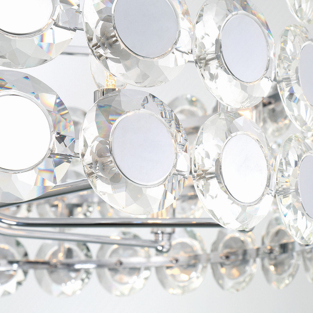 Chrome Eight Light Chandelier from the Perrene CollectionBy Eurofase Lighting