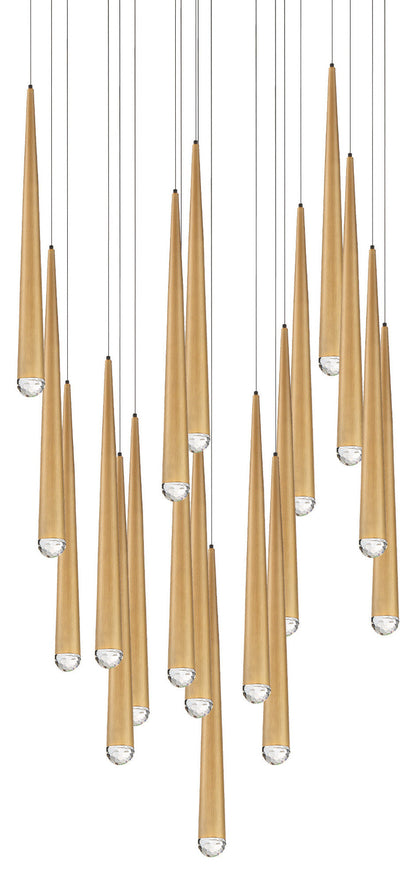 Modern Forms PD-41721R Cascade 26"W LED Suspended Pendant - Aged BrassBy Modern Forms