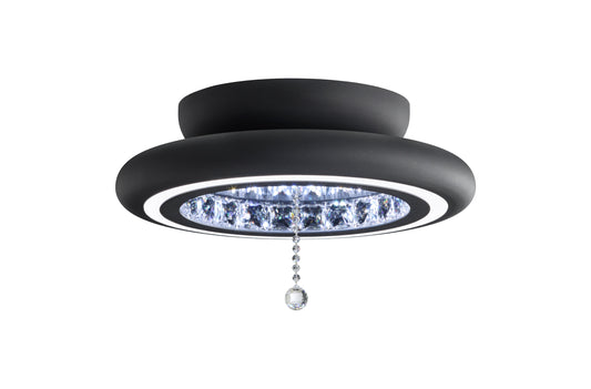 Schonbek Mfc120N-Bk1S 1 Light Crystal Semi-Flush, BlackBy Schonbek