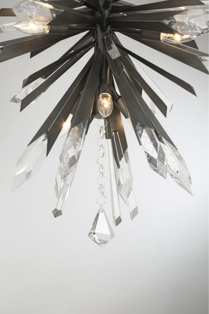 Metropolitan N1947 Elsa 12 Light 26"W Crystal Pendant - Painted GoldBy Minka Aire