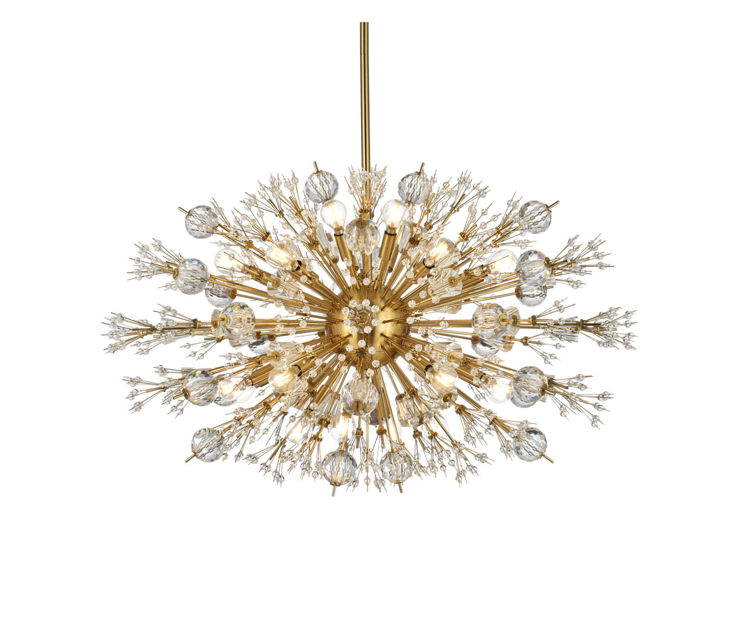 Elegant Lighting 2500D36 Vera 24 Light 36"W Crystal Sputnik - GoldBy Elegant Furniture & Lighting