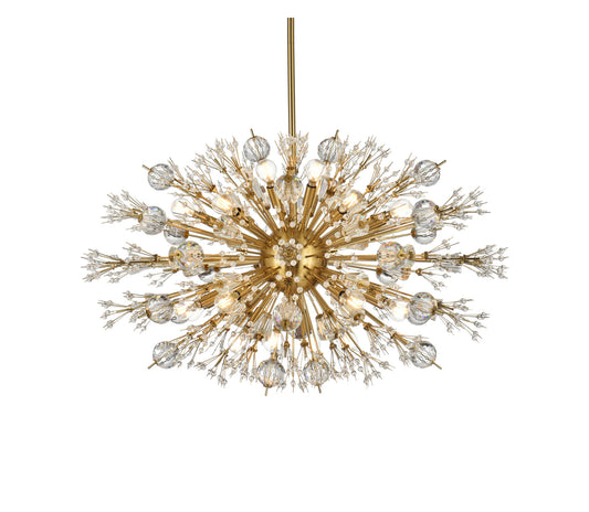 Elegant Lighting 2500D36 Vera 24 Light 36"W Crystal Sputnik - GoldBy Elegant Furniture & Lighting