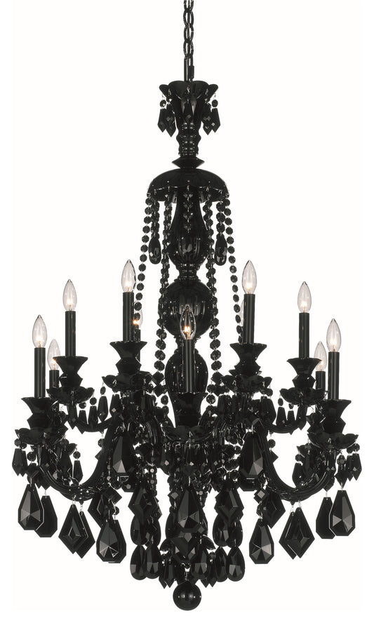 Schonbek 5708Bk 12 Light Crystal Chandelier, Jet BlackBy Schonbek