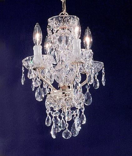 Four-Light Chandelier w/Swarovski Spectra Crystal