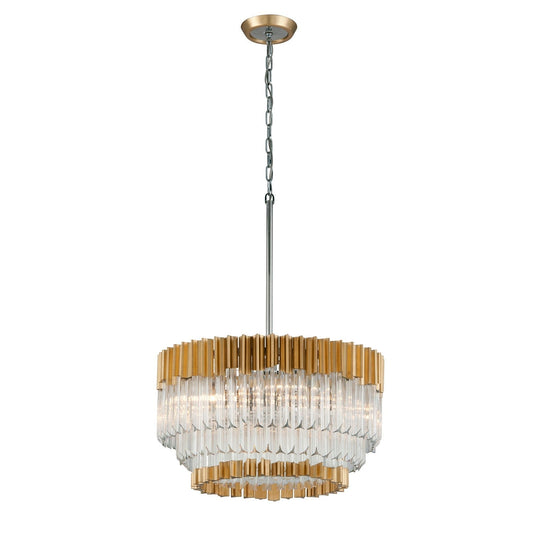 Gold Leaf Ten-Light Pendant