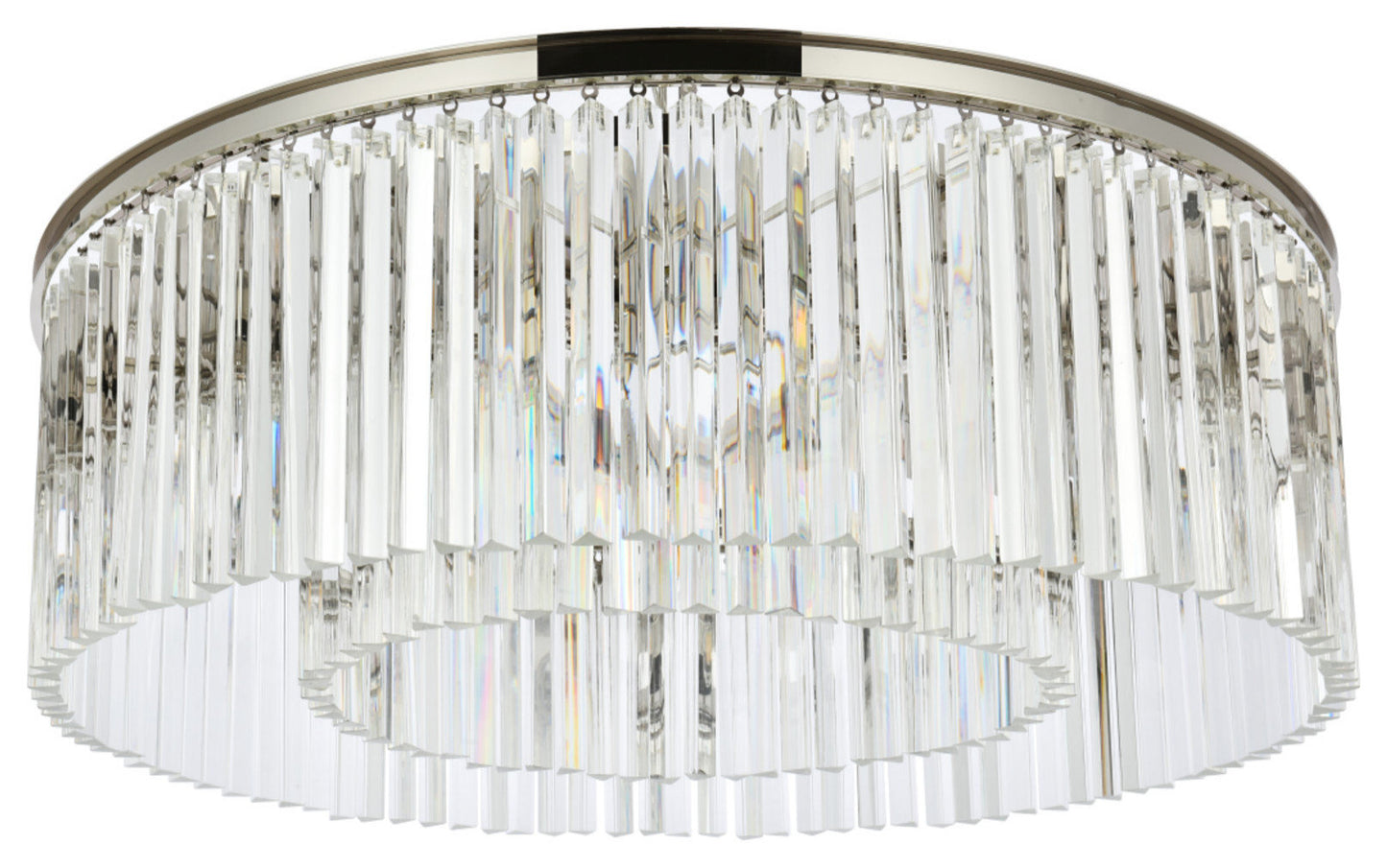 Elegant Lighting 1208F43/RC Sydney 10 Light 44"W Flush Mount Drum - PolishedBy Elegant Furniture & Lighting